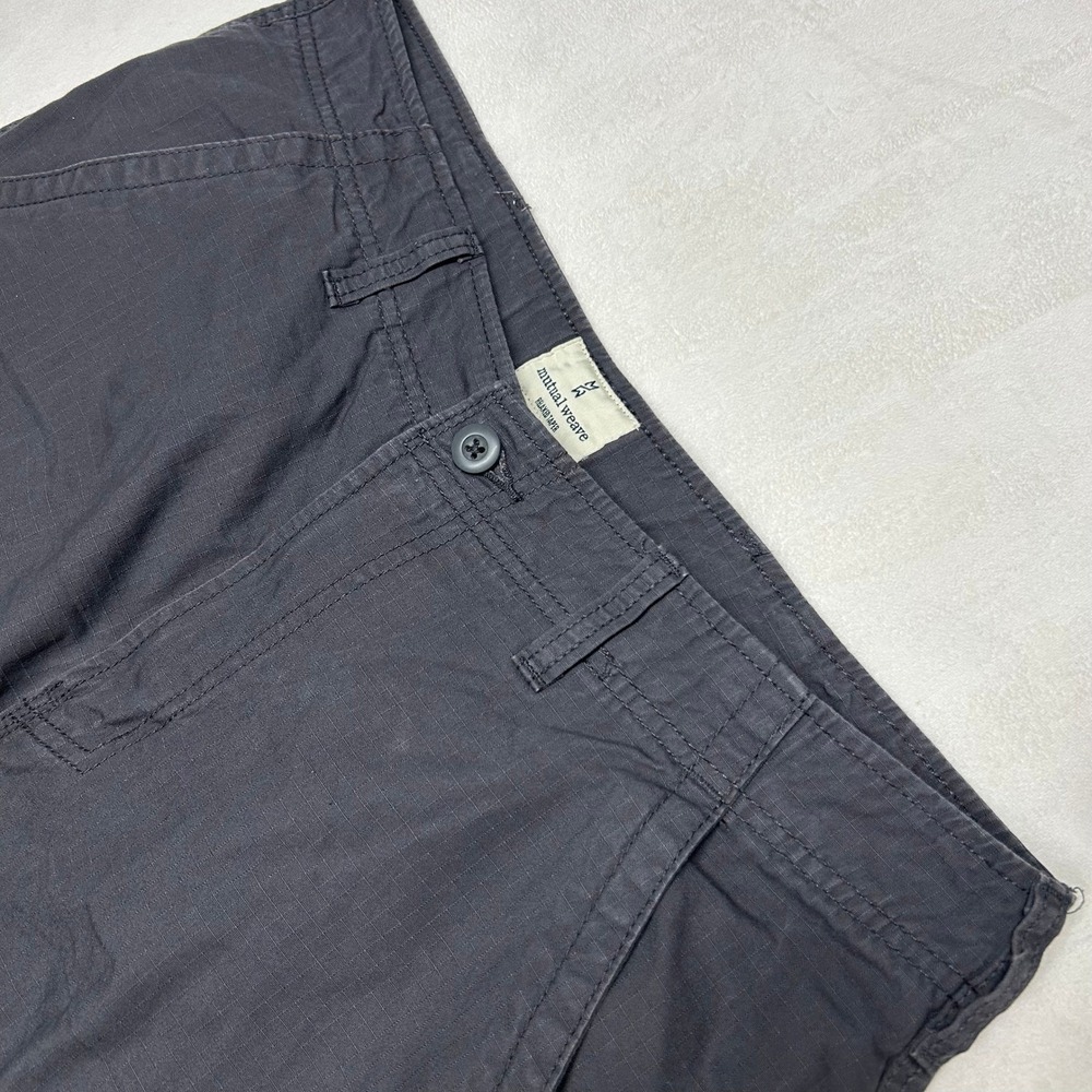 Mutual Weave Mens Relaxed Taper Ripstop Cargo Pants Charcoal Grey 36x30 Utility